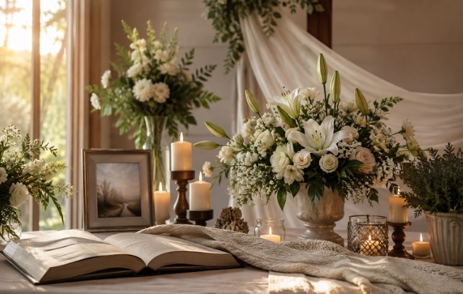 Thoughtful funeral service setting at funeral homes in Northern Cambria, PA